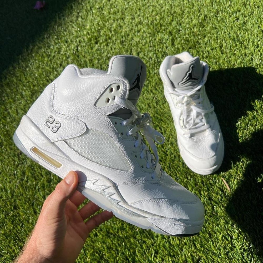 Jordan 5 Retro Metallic White